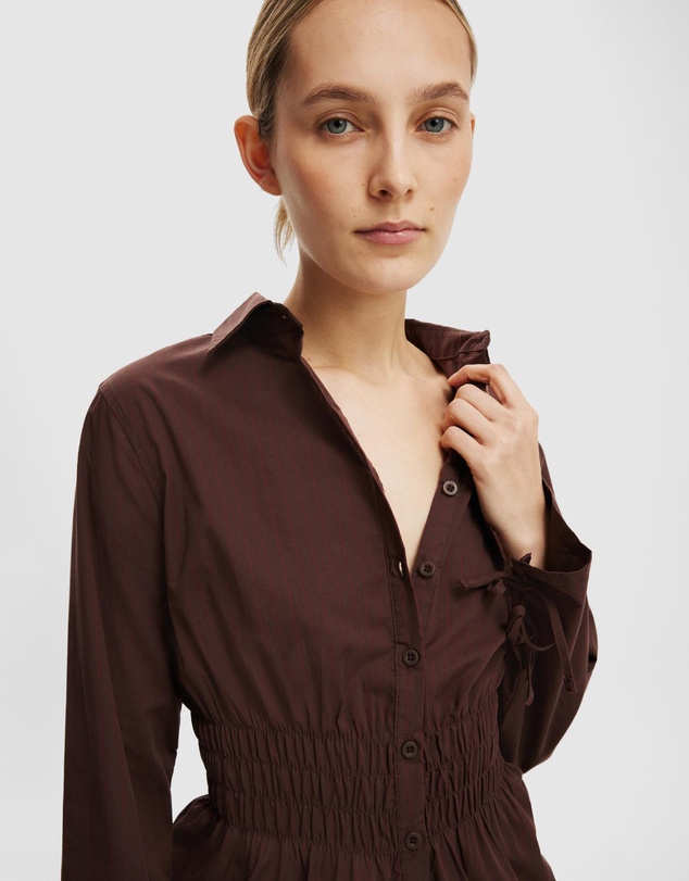 Cotton On - Gathered Long Sleeve Shirt