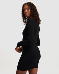 Cotton On - Rib Knit Snap Mini Dress