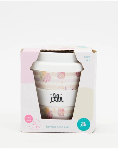 itti bitti - Reusable Baby Cino Cup with 2 Straws - Seashells