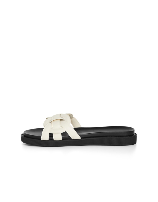City Chic - Wide Fit Star Weave Slide