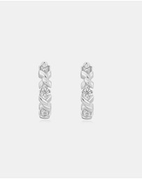 Ania Haie - Ania Haie Silver Sparkle Cross Huggies