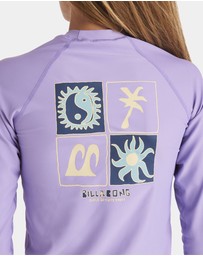 Billabong - Girls 8 to 16 heat Wave Long Sleeve Rash Vest