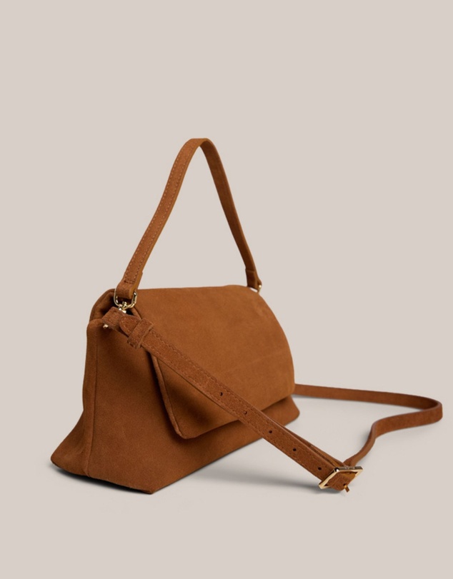 VESTIRSI - Celeste Cognac Clutch Crossbody Bag