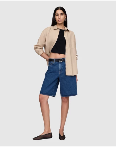 GAP - Denim Longline Shorts