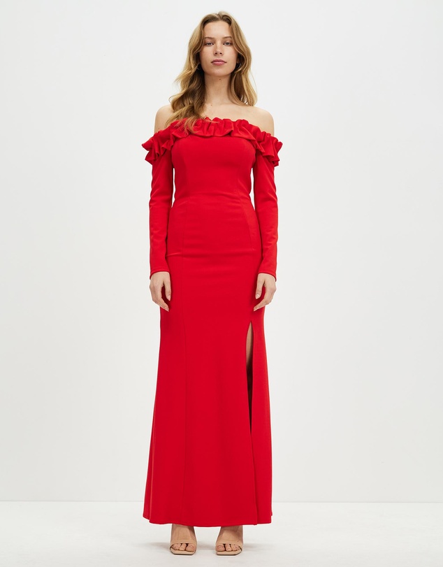 Romance by Honey and Beau - Aria Off Shoulder Maxi Dress