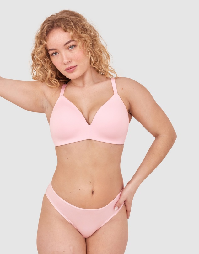 Bras N Things - NKD High Leg Brazilian Knicker - Pink