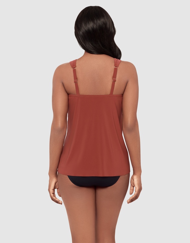 Miraclesuit Swimwear  - Dazzle Underwired Draped Tankini Top