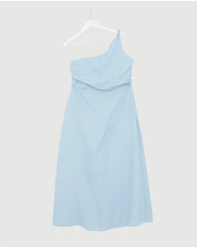 Revibe - Repaired AERE Lettie One Shoulder Maxi Dress - AU 18