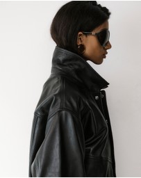 Minima Esenciales - Noah Leather Bomber Jacket