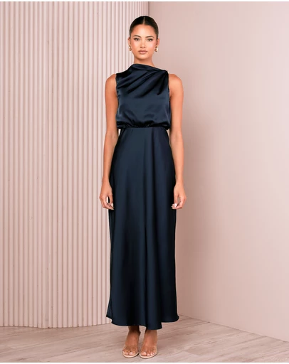 Azzurielle - Darsha Blouson Maxi Dress