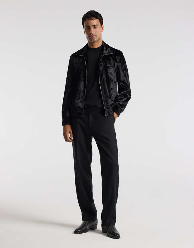 Calibre - Velvet Bomber Jacket Black