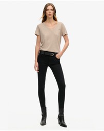 Superdry - Studios Slub Embroidered Vee Tee
