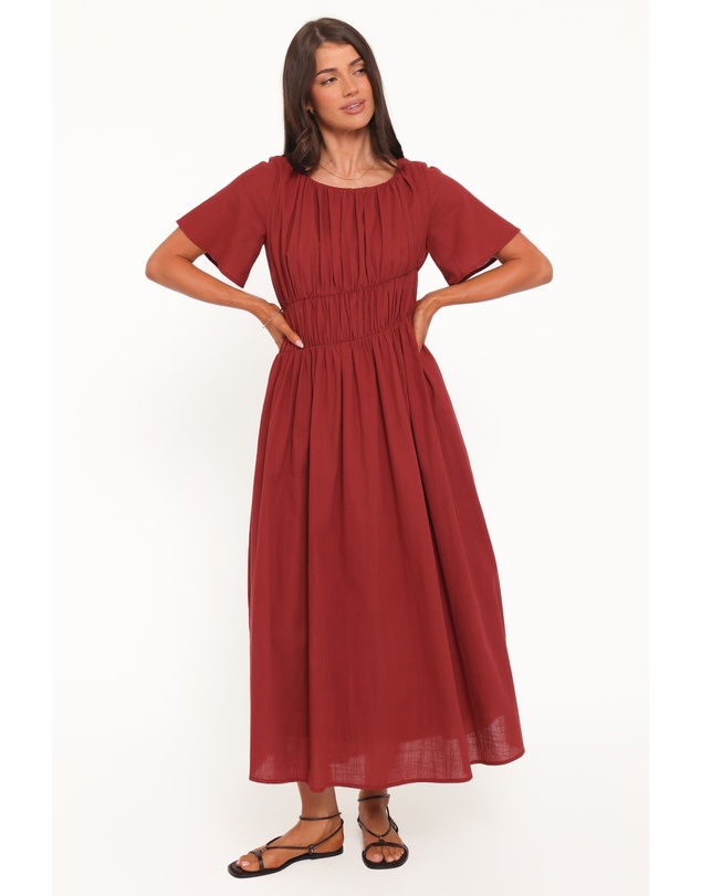Petal & Pup - Harlen Maxi Dress - Deep Red