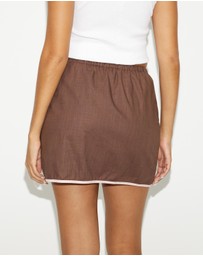 Dazie - Vine Cotton Blend Mini Skirt