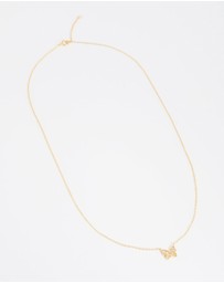 Lovisa - Gold Plated Sterling Silver Pave Butterfly Necklace