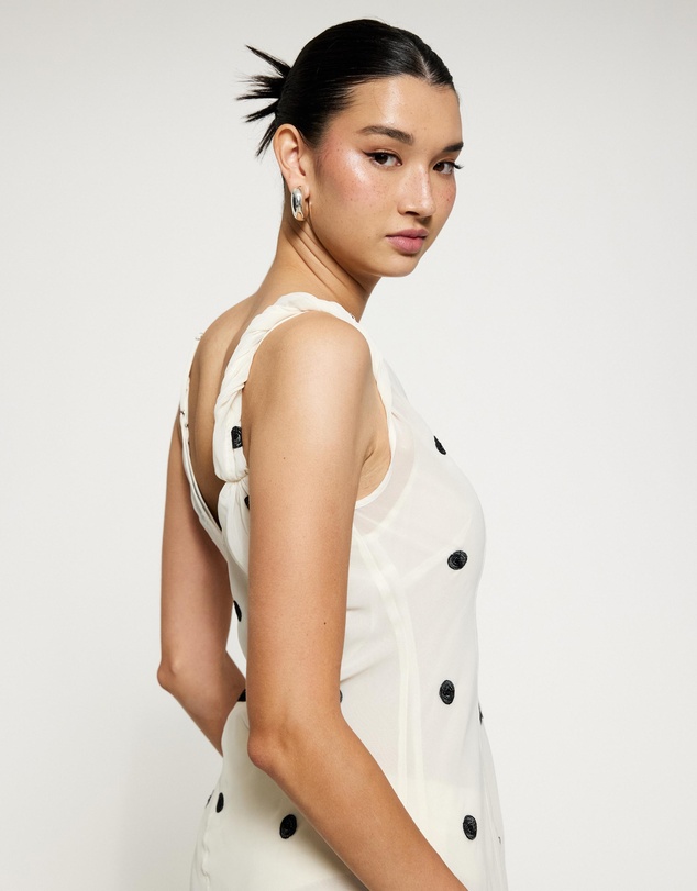 Lover - May Asymmetric Polka Dot Dress