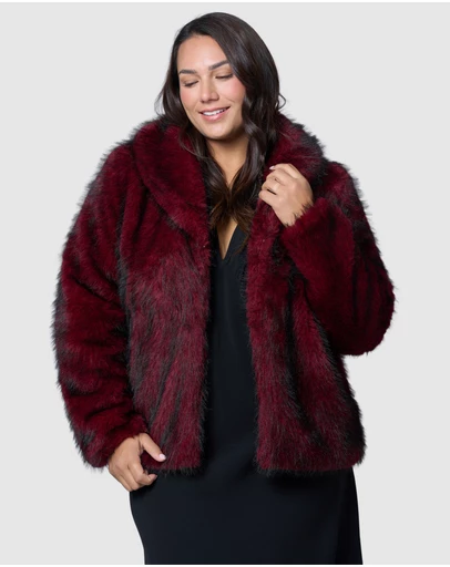 Pink Dusk by Curve Project - Hot Pursuit Fur Coat