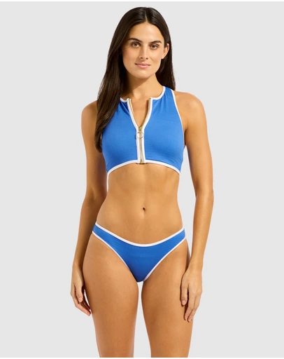 Seafolly - Beach Bound Zip Front Tank Top Bikini Top