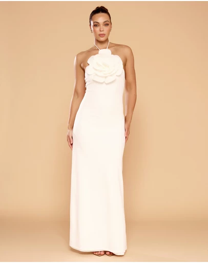 CATHERINE FERRARO - Penelope Halter Flower Dress