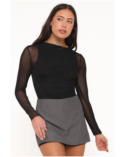 Petal & Pup - Livia Tailored Skort - Charcoal