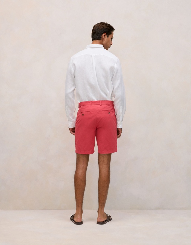 Trenery - Cotton Twill Chino Short in Crimson