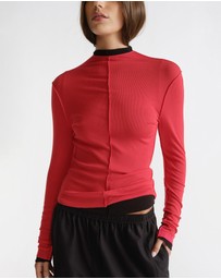 Decjuba - D-Luxe Semi Sheer Long Sleeve Top