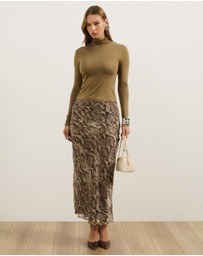 Atmos&Here - Wool Blend Roll Neck Long Sleeve Top