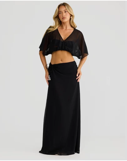 Vacay Swimwear - Vela Skirt Black