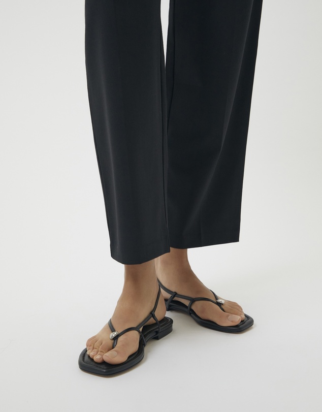 Brie Leon - Halle Flat Sandal - Leather