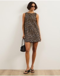 Atmos&Here - Rhe Cotton Twill A-Line Mini Dress