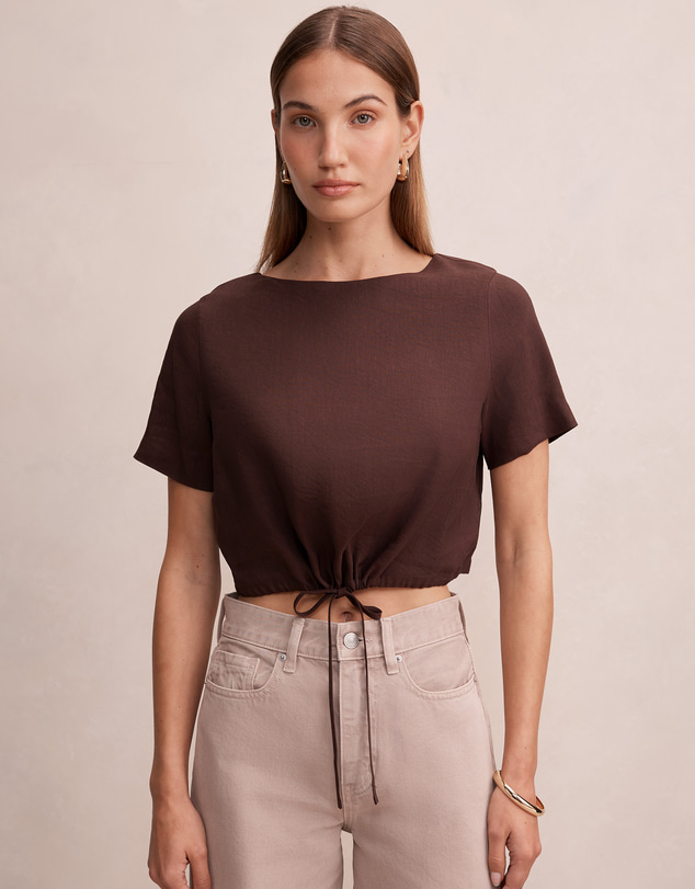 Forever New - Rosie Bubble Linen Top