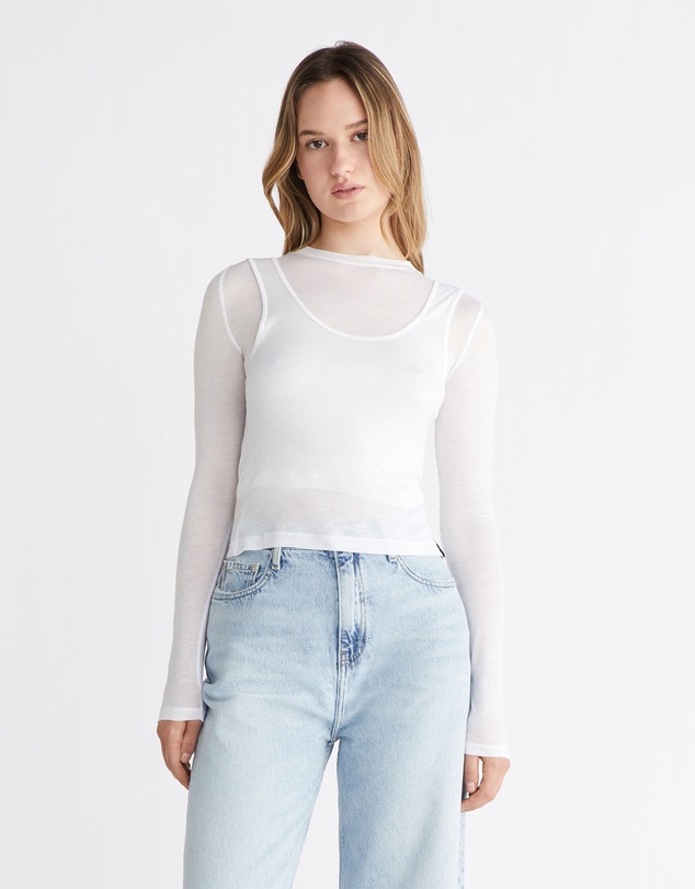 Calvin Klein Jeans - Double Layered Sheer Top