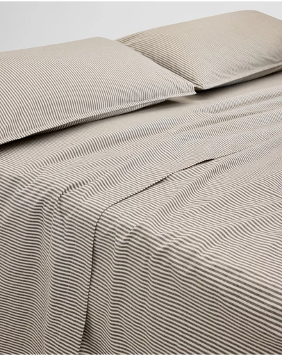 Country Road - Brae Australian Cotton Stripe Queen Flat Sheet