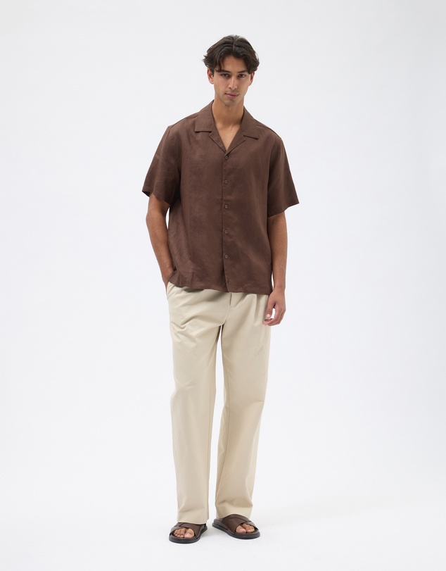 AERE - Euro Resort Linen Camp Collar Shirt