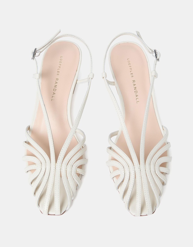 Loeffler Randall - Priscilla Lattice Slingback Mid Heels Sandals