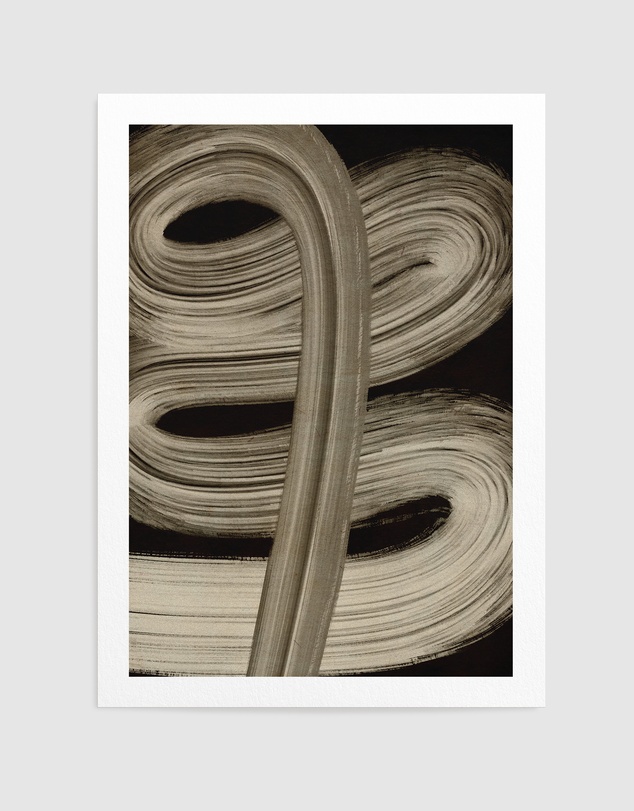 Olive et Oriel - Beige Strokes No 4 by Treechild Art Print