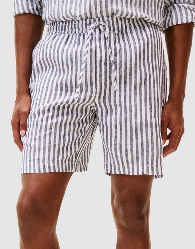Tommy Hilfiger - Mercer 7 Inch Linen Stripe Shorts