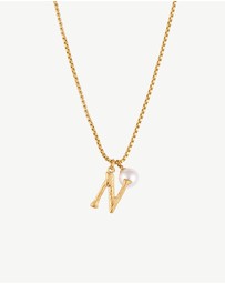 Zahar - Pearl Letter N Necklace