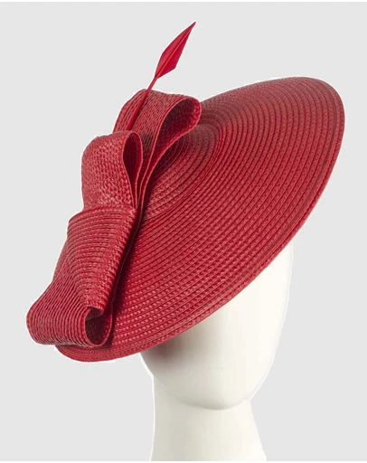 Max Alexander - Saucer Red Racing Fascinator Hat