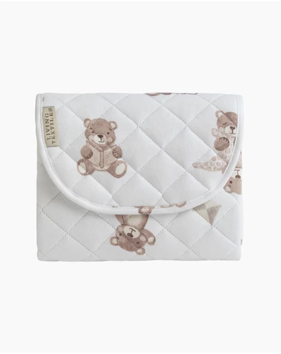 Living Textiles - Waterproof Travel Change Mat - Cuddly Bear