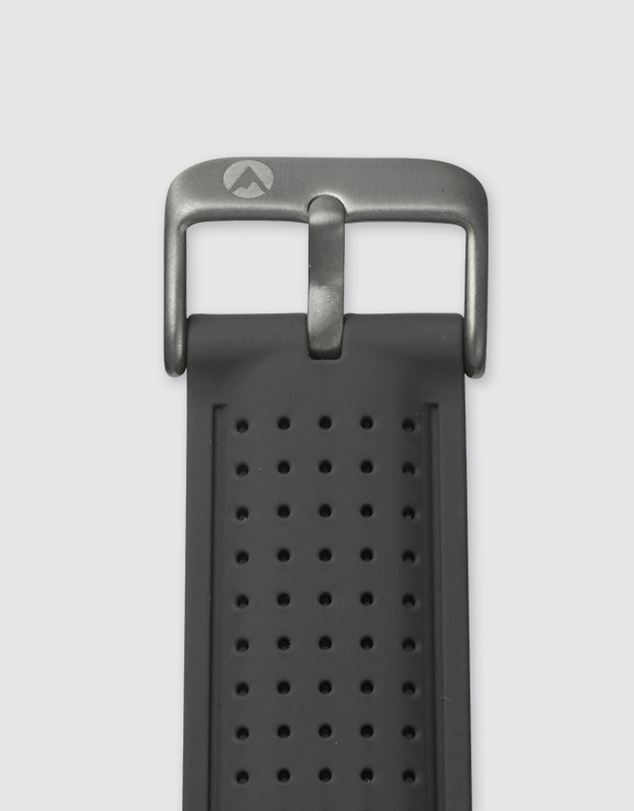 Maxum - Raglan Band Black Silicone Strap Gunmetal Buckle