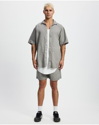 Surrounded By Ghosts - The Andradite Linen Drawstring Shorts