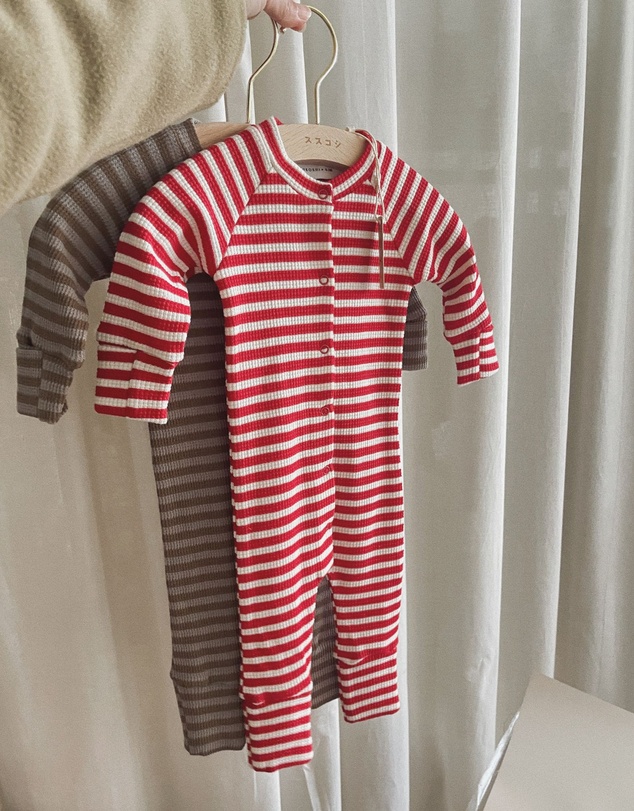 Susukoshi - Waffle Snapsuit Long Sleeves With Pants