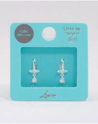 Lovisa - Sterling Silver Trio Marquise Huggie Pear Earrings