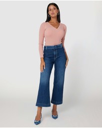 GUESS - LS Kyla Rib Henley Top