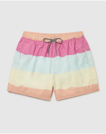 Boardies - Boardies Refresher Stripe Mid Length Swim Shorts