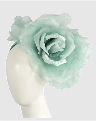 Fillies Collection - Large Aqua Flower Fascinator Headband