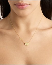 By Charlotte - Gold Lotus Birthstone Necklace - May