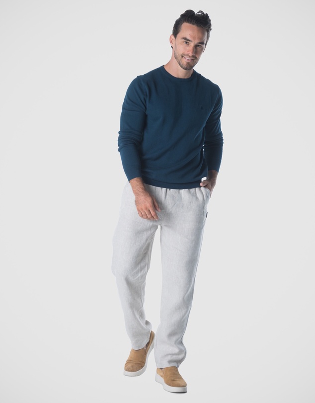 Coast Clothing - Crew Neck Cotton Jumper - Blue