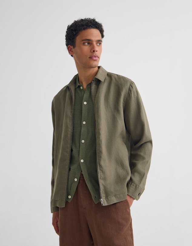 Oxford - Adem Linen Zip Bomber